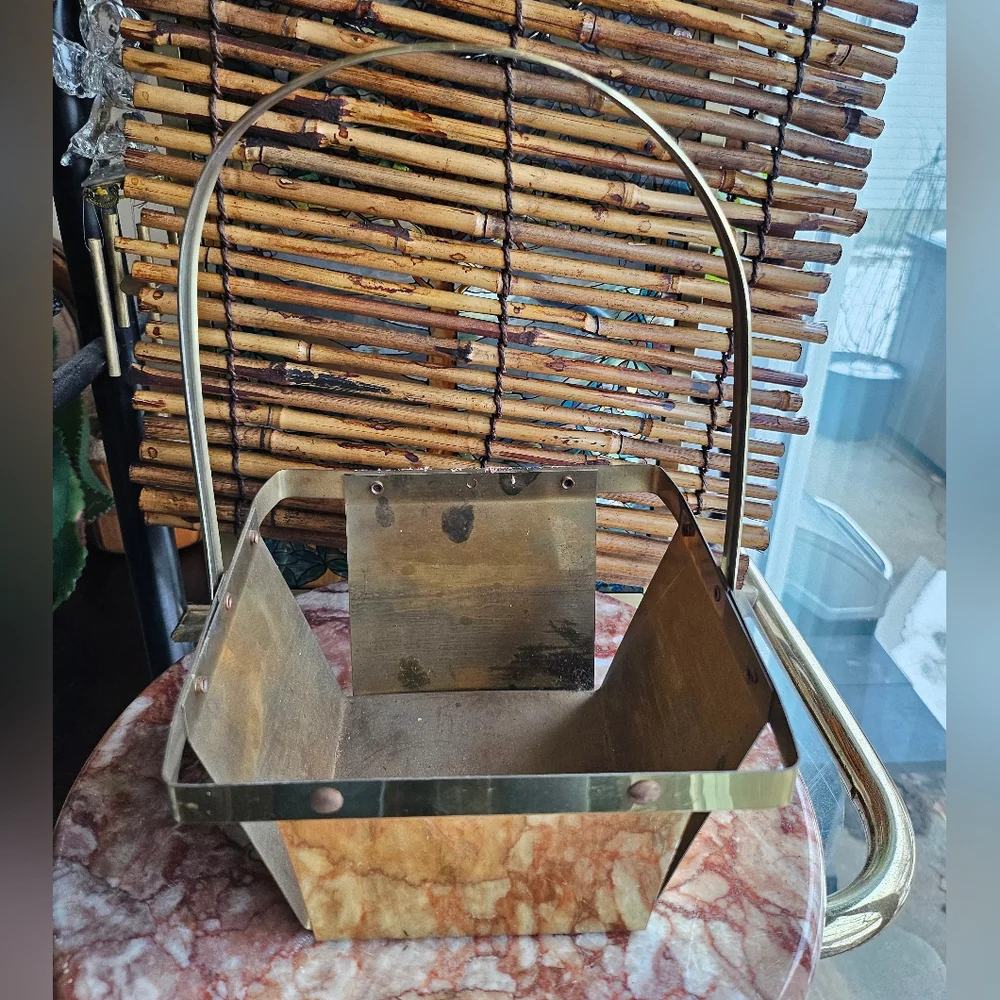 Vintage Brass Berry Basket